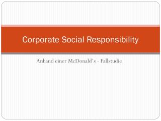 Corporate Social Responsibility