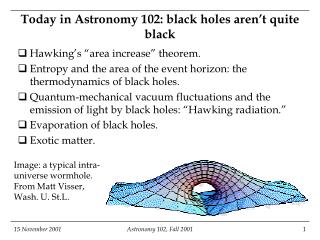 Today in Astronomy 102: black holes aren’t quite black