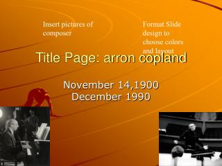 Title Page: arron copland