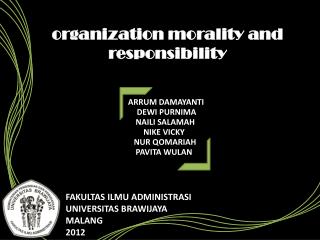 FAKULTAS ILMU ADMINISTRASI UNIVERSITAS BRAWIJAYA MALANG 2012