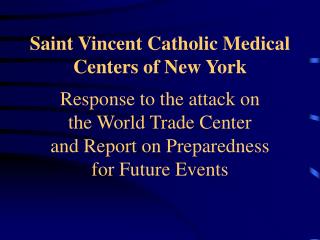 Saint Vincent Catholic Medical Centers of New York