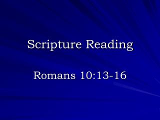 Scripture Reading