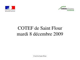 COTEF de Saint Flour mardi 8 décembre 2009