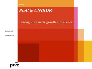 PwC &amp; UNISDR