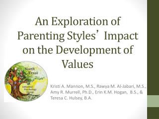 An Exploration of Parenting Styles ’ Impact on the Development of Values