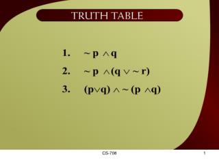 Truth Table