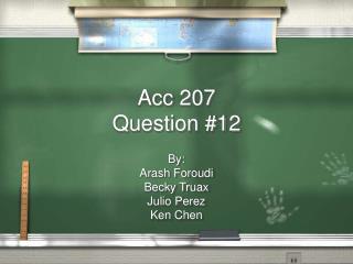 Acc 207 Question #12