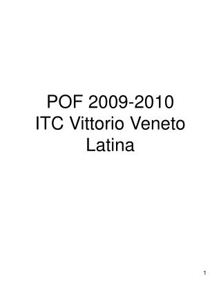 POF 2009-2010 ITC Vittorio Veneto Latina