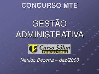 CONCURSO MTE