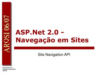 ASP.Net 2.0 - Navegação em Sites