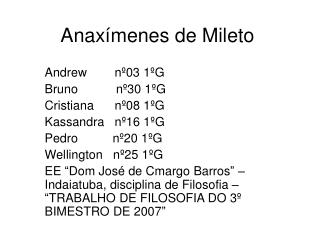 Anaxímenes de Mileto
