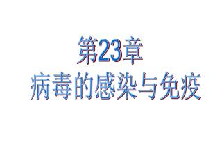 第 23 章 病毒的感染与免疫