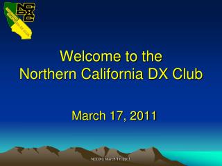 Welcome to the Northern California DX Club