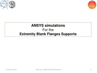 ANSYS simulations For the Extremity Blank Flanges Supports