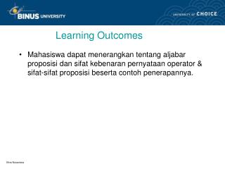 Learning Outcomes