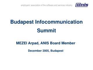 Budapest Infocommunication Summit