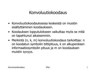 Konvoluutiokoodaus