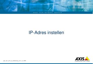 IP-Adres instellen