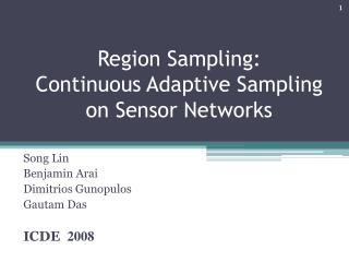 Region Sampling: Continuous Adaptive Sampling on Sensor Networks