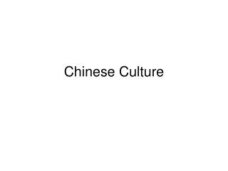 Chinese Culture