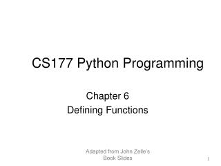 CS177 Python Programming