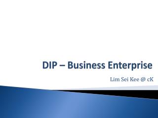 DIP – Business Enterprise