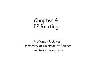 Chapter 4 IP Routing