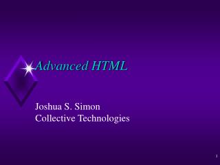 Advanced HTML