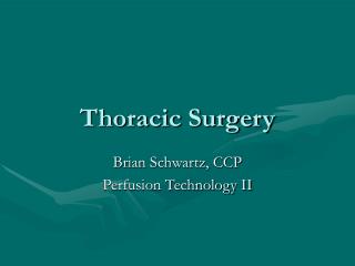 Thoracic Surgery