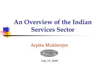 An Overview of the Indian Services Sector