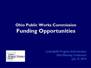 Ohio Public Works Commission Funding Opportunities