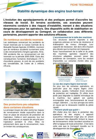 Stabilité dynamique des engins tout-terrain