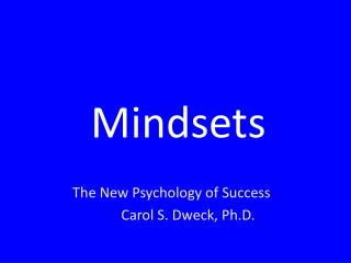 Mindsets