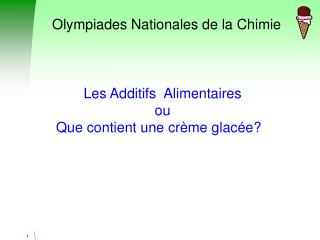 Olympiades Nationales de la Chimie