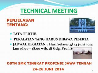 TECHNICAL MEETING