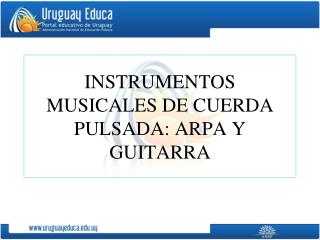 INSTRUMENTOS MUSICALES DE CUERDA PULSADA: ARPA Y GUITARRA