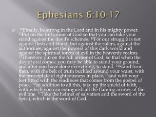 Ephesians 6:10-17
