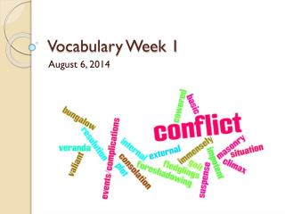 Vocabulary Week 1