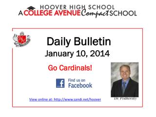 Daily Bulletin January 10 , 2014