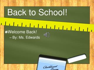 Back to School!