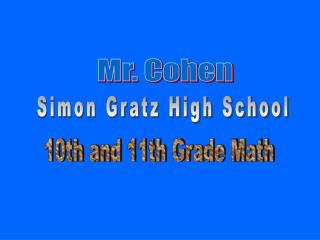 Mr. Cohen