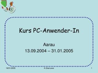 Kurs PC-Anwender-In