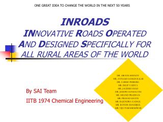 By SAI Team IITB 1974 Chemical Engineering