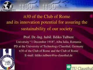 Prof. Dr.-Ing. habil. Ildiko Tulbure University “1 December 1918”, Alba Iulia, Romania