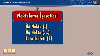 TÜRKÇE / Noktalama İşaretleri