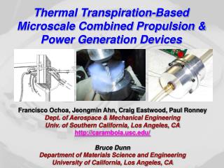 Thermal Transpiration-Based Microscale Combined Propulsion &amp; Power Generation Devices