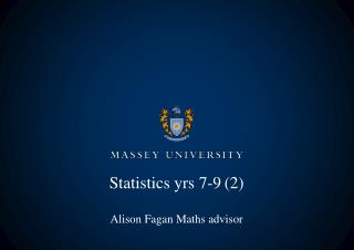 Statistics yrs 7-9	(2)