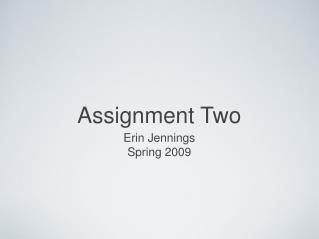 Assignment Two