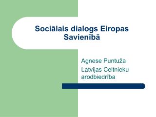 Sociālais dialogs Eiropas Savienībā