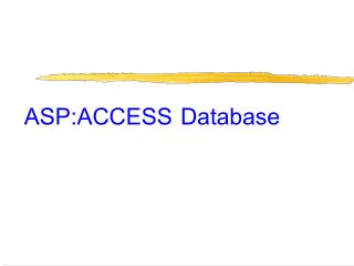 ASP:ACCESS Database